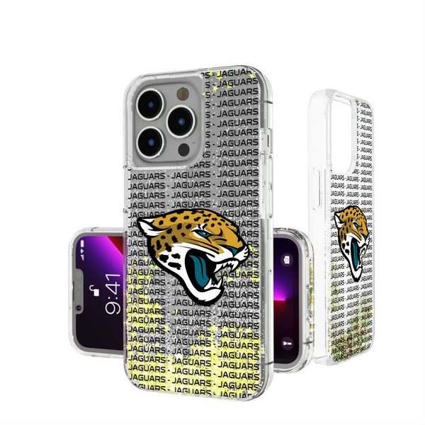 Jacksonville Jaguars Text Backdrop iPhone Glitter Phone Case