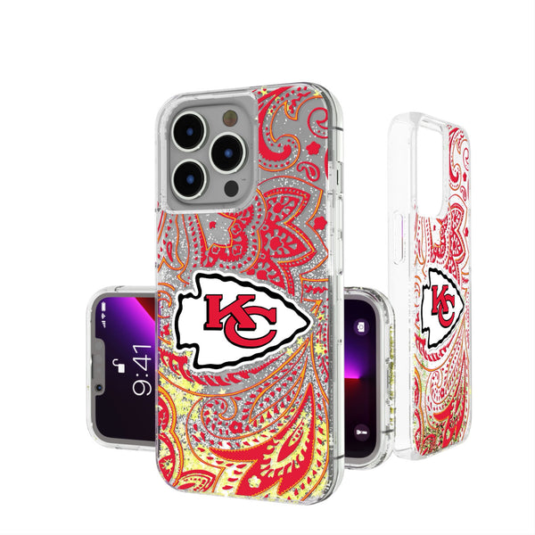 Kansas City Chiefs Paisley iPhone Glitter Phone Case