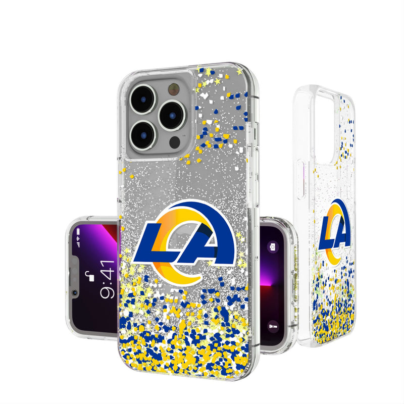 Los Angeles Rams Confetti iPhone Glitter Phone Case