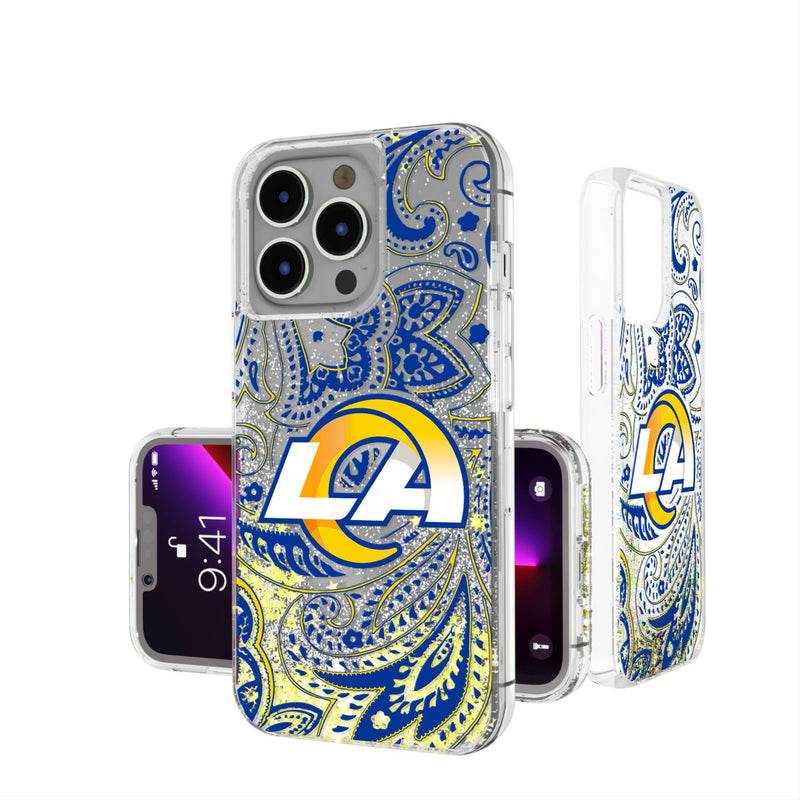 Los Angeles Rams Paisley iPhone Glitter Phone Case