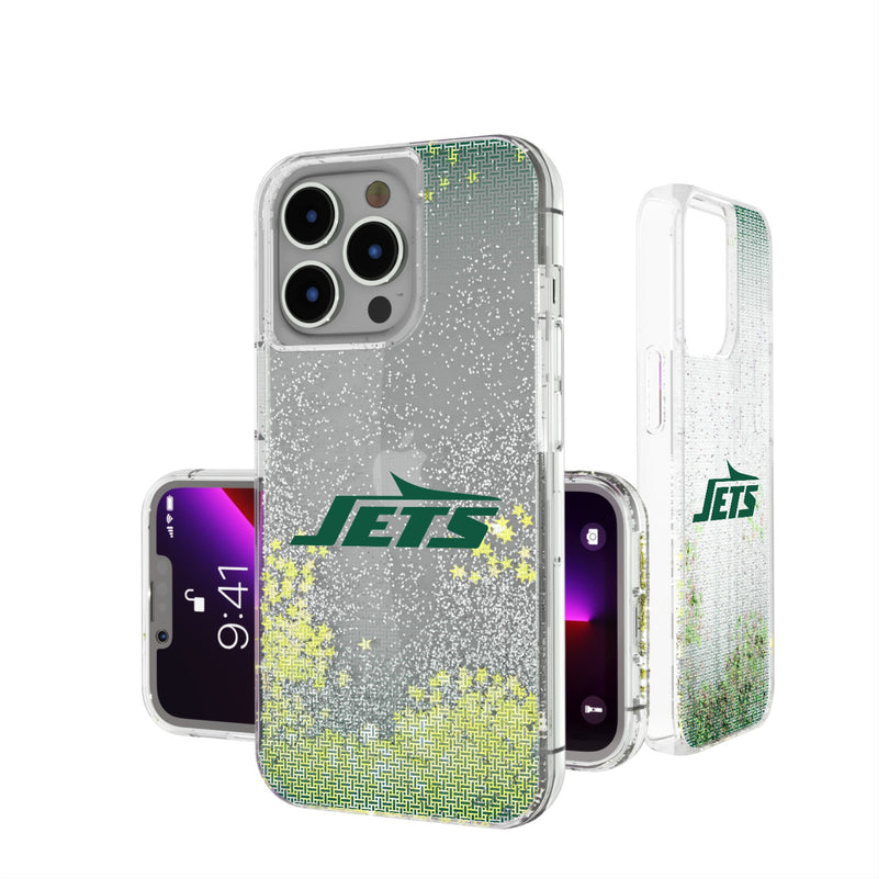 New York Jets Linen iPhone Glitter Phone Case