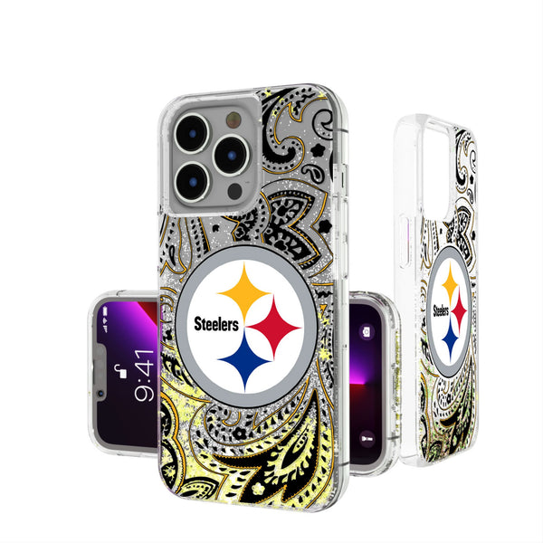 Pittsburgh Steelers Paisley iPhone Glitter Phone Case