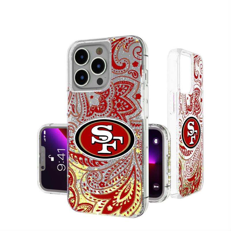 San Francisco 49ers Paisley iPhone Glitter Phone Case