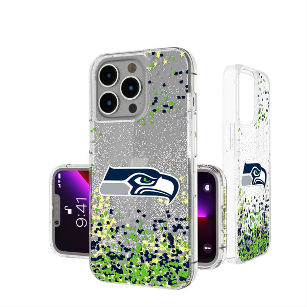 Seattle Seahawks Confetti iPhone Glitter Phone Case