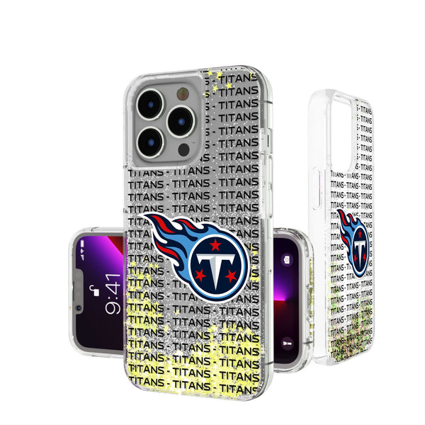 Tennessee Titans Text Backdrop iPhone Glitter Phone Case