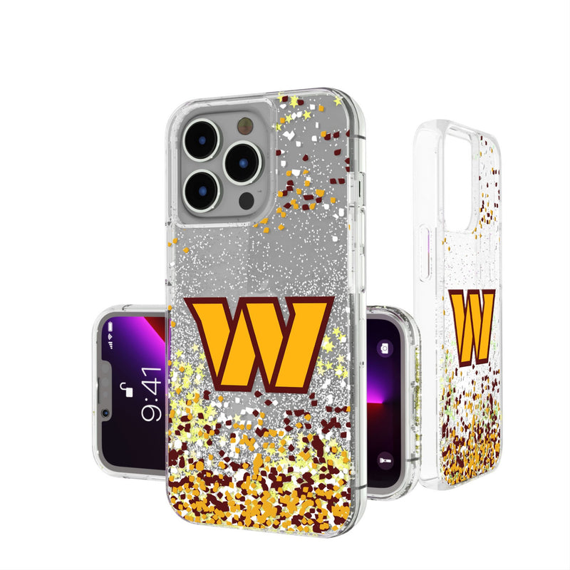 Washington Commanders Confetti iPhone Glitter Phone Case