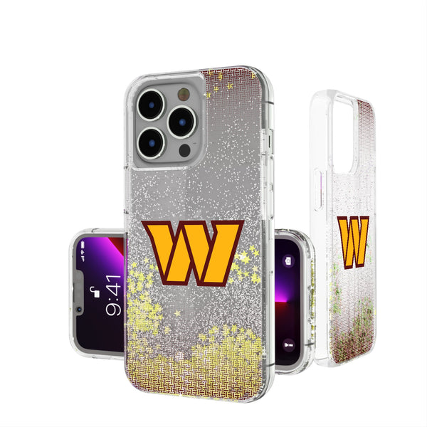 Washington Commanders Linen iPhone Glitter Phone Case