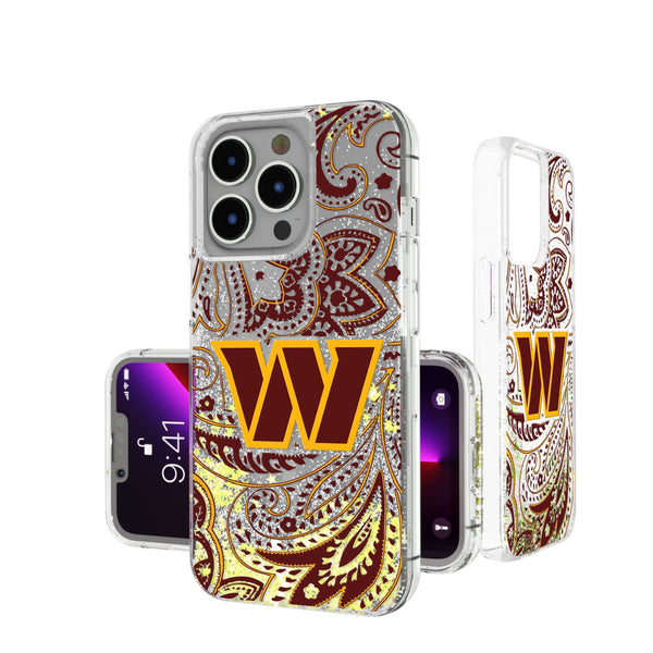 Washington Commanders Paisley iPhone Glitter Phone Case