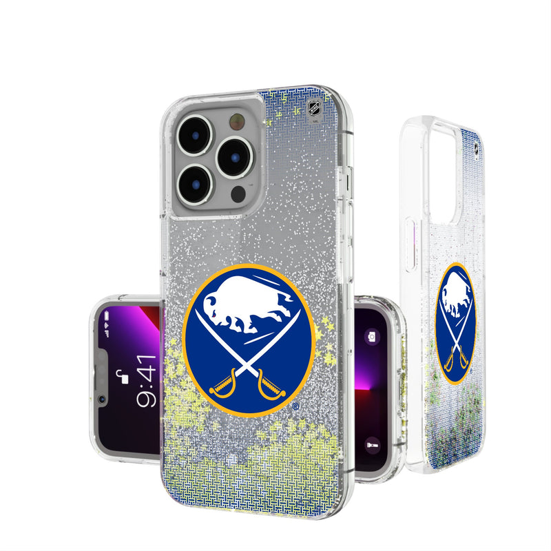 Buffalo Sabres Linen iPhone Glitter Phone Case