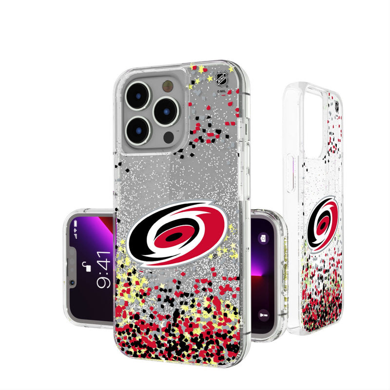 Carolina Hurricanes Confetti iPhone Glitter Phone Case