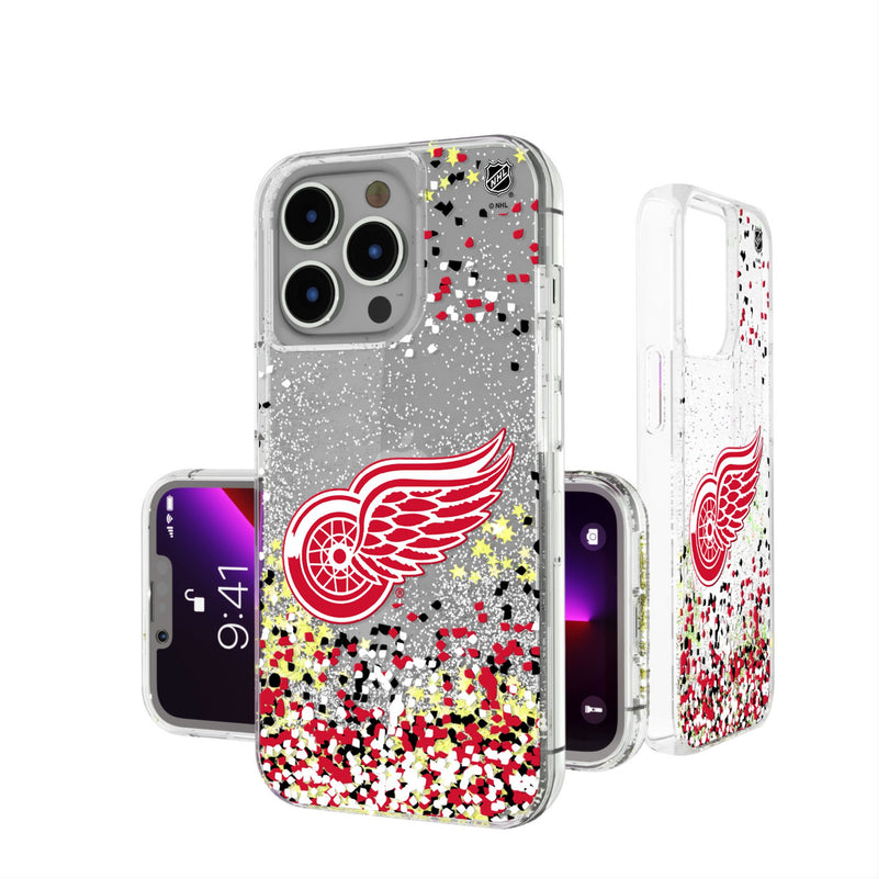 Detroit Red Wings Confetti iPhone Glitter Phone Case