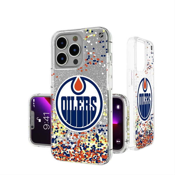 Edmonton Oilers Confetti iPhone Glitter Phone Case