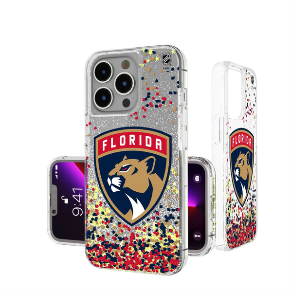 Florida Panthers Confetti iPhone Glitter Phone Case