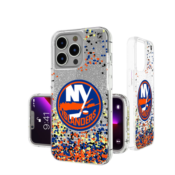 New York Islanders Confetti iPhone Glitter Phone Case