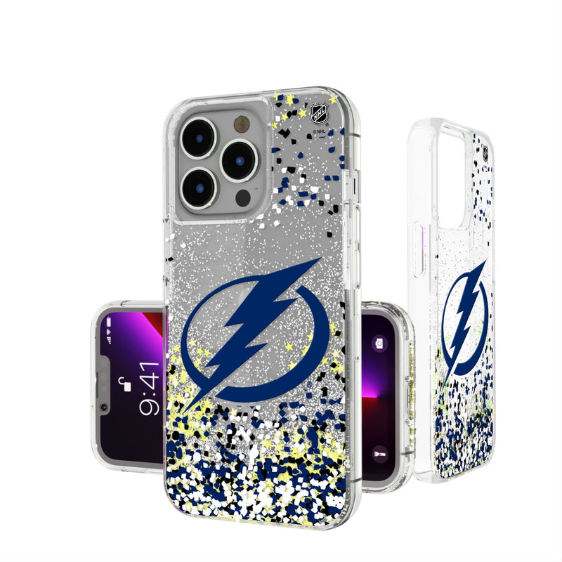 Tampa Bay Lightning Confetti iPhone Glitter Phone Case