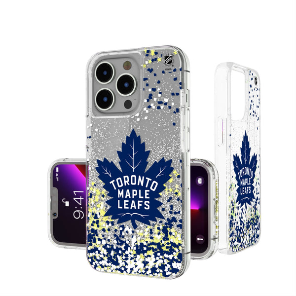 Toronto Maple Leafs Confetti iPhone Glitter Phone Case