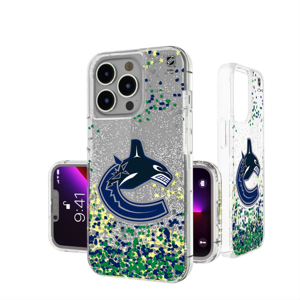 Vancouver Canucks Confetti iPhone Glitter Phone Case