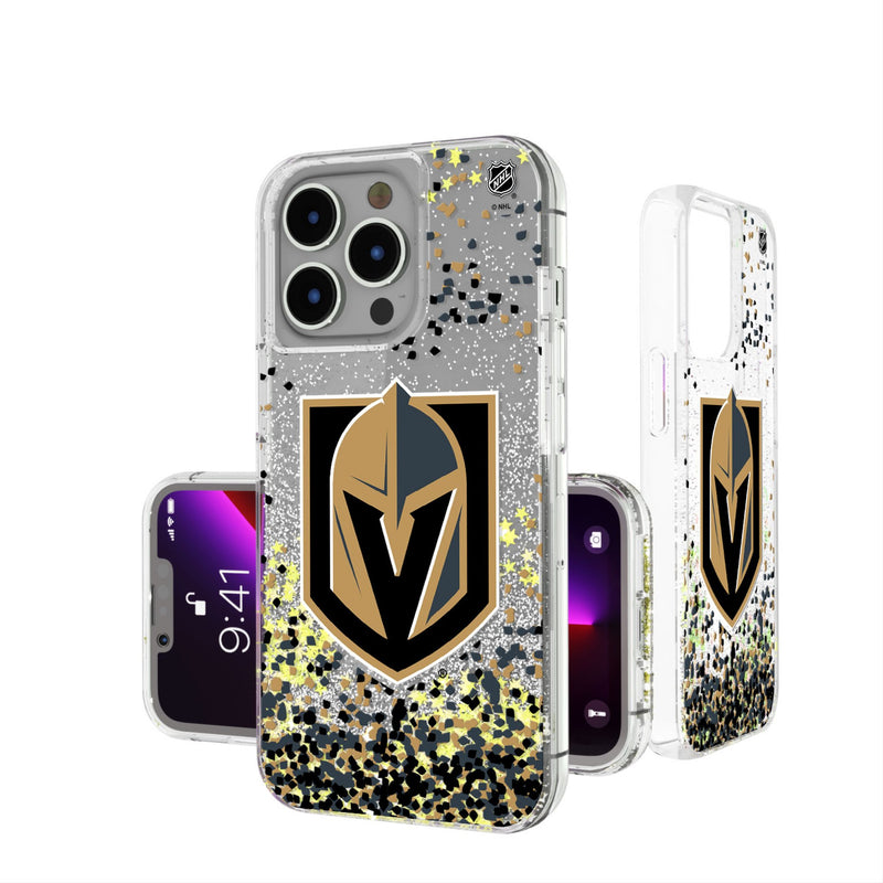 Vegas Golden Knights Confetti iPhone Glitter Phone Case