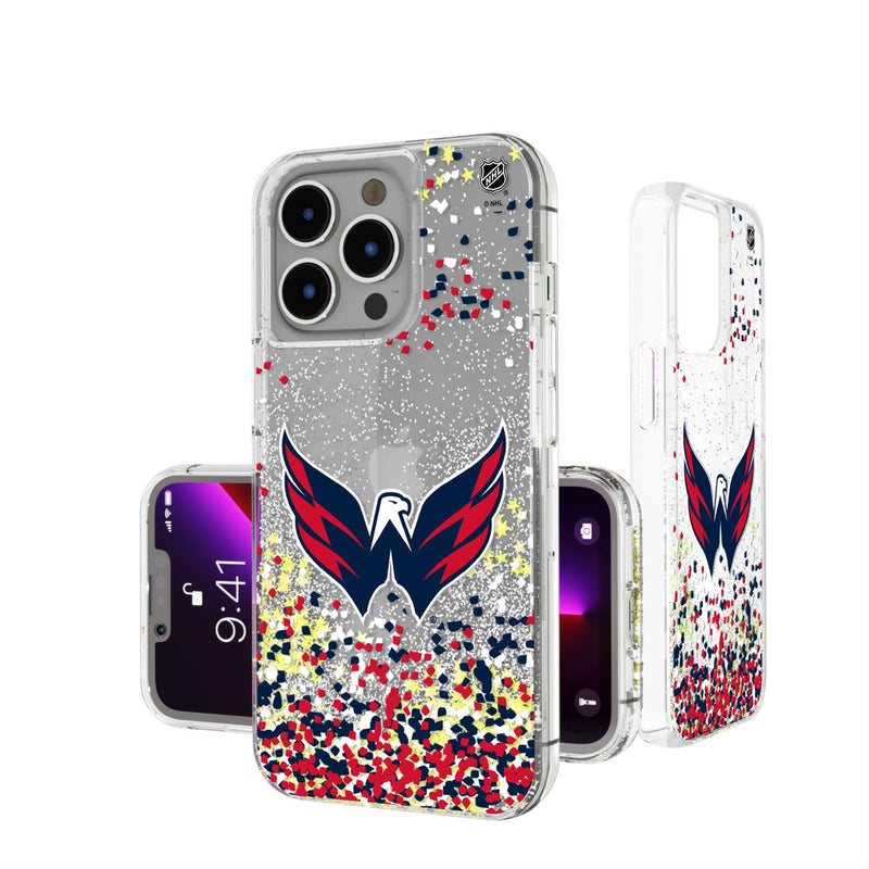 Washington Capitals Confetti iPhone Glitter Phone Case