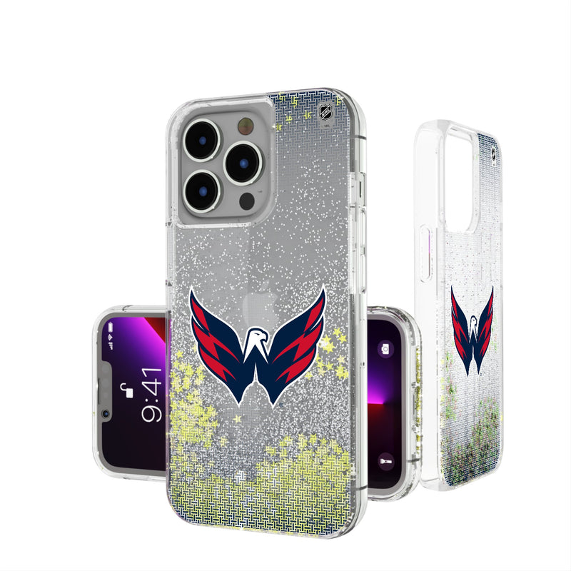 Washington Capitals Linen iPhone Glitter Phone Case