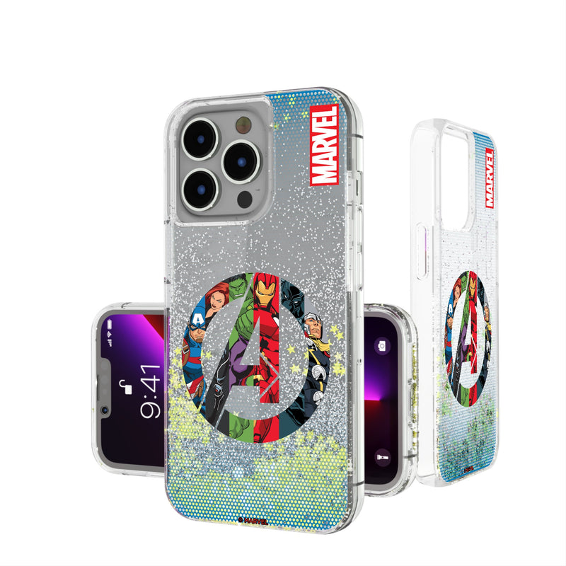 Marvel Avengers Avengers Grid iPhone Glitter Phone Case