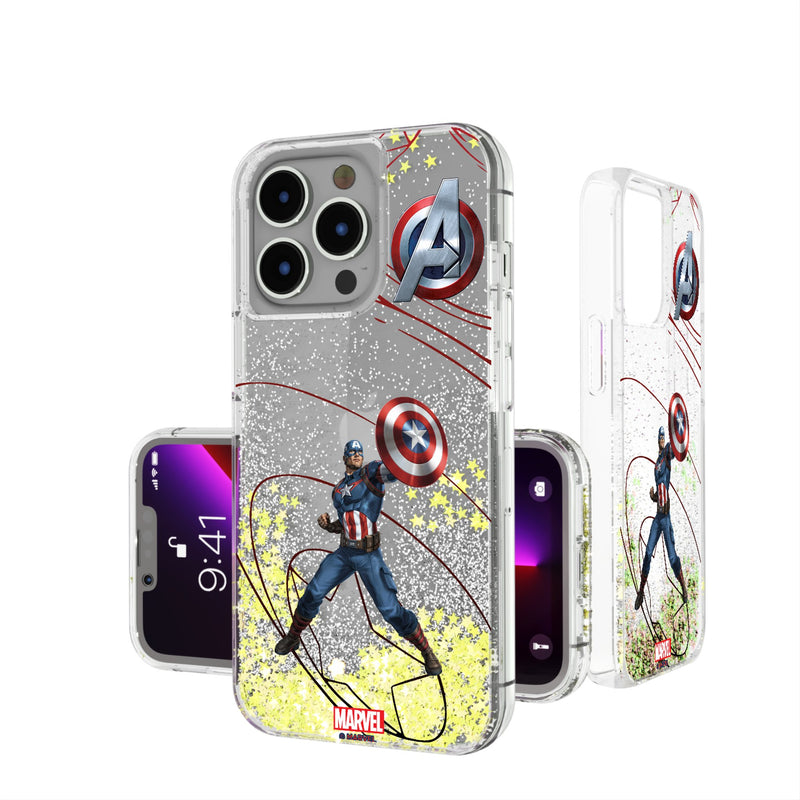 Marvel Avengers Captain America MechLine iPhone Glitter Phone Case