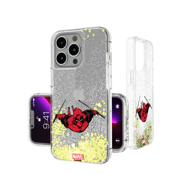 Marvel Deadpool Badge  iPhone Glitter Phone Case