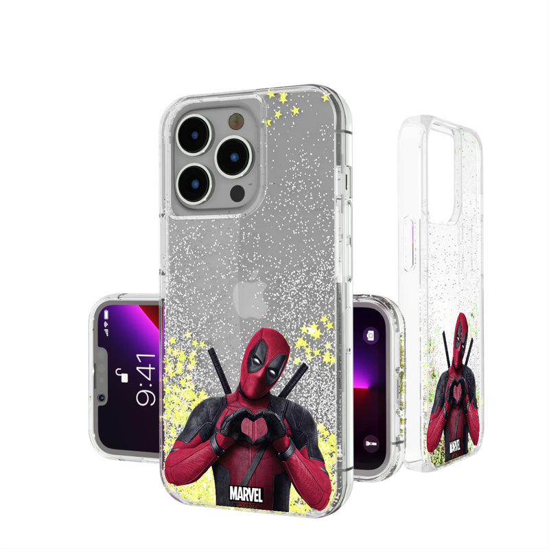 Marvel Deadpool Badge iPhone Glitter Phone Case