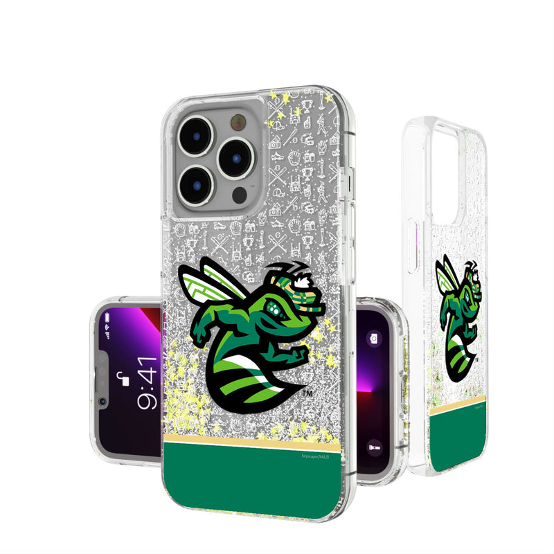 Augusta GreenJackets Memories Print iPhone Glitter Phone Case