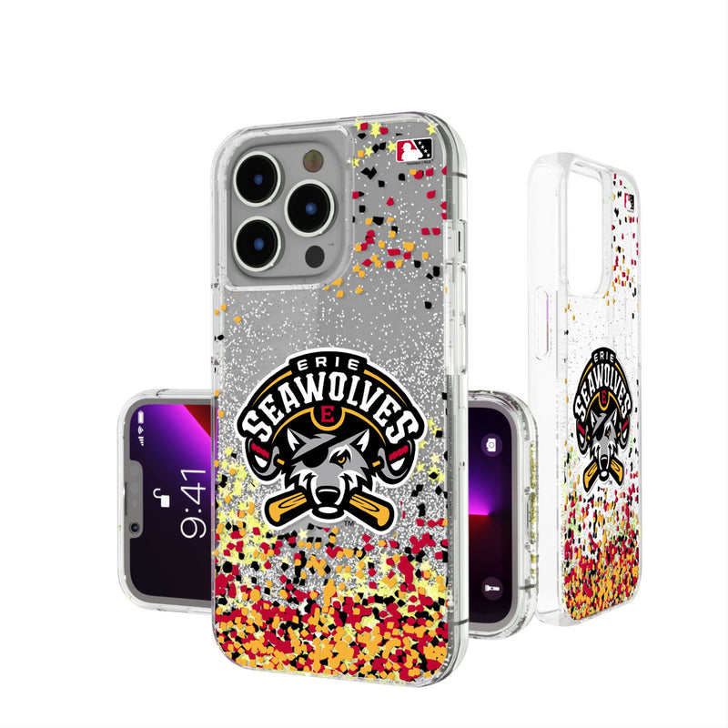 Erie SeaWolves Confetti iPhone Glitter Phone Case