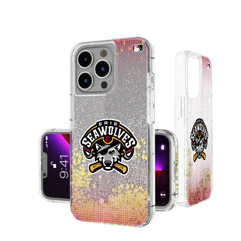 Erie SeaWolves Linen iPhone Glitter Phone Case