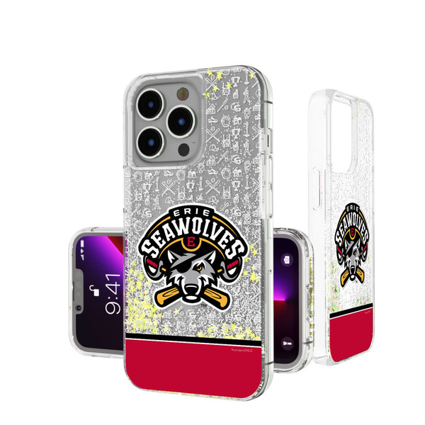 Erie SeaWolves Memories Print iPhone Glitter Phone Case