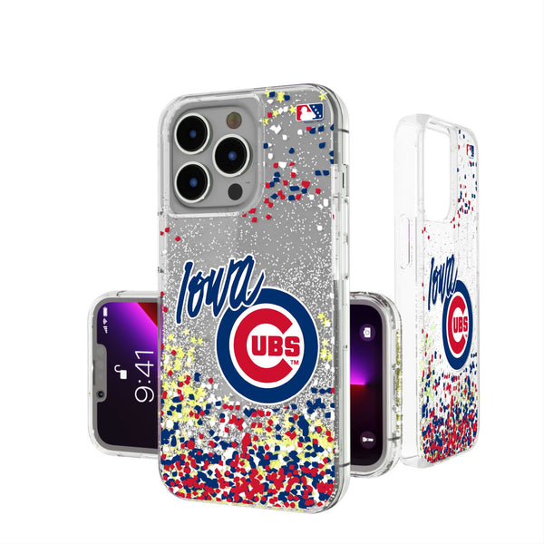 Iowa Cubs Confetti iPhone Glitter Phone Case