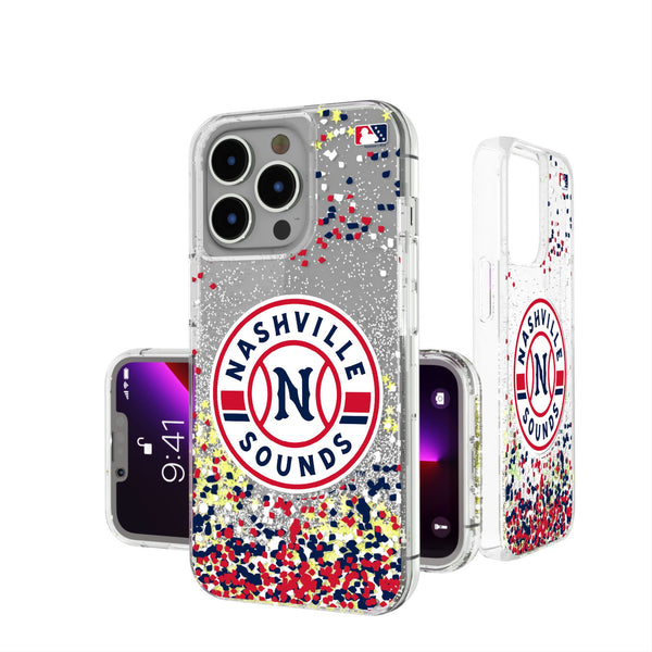 Nashville Sounds Confetti iPhone Glitter Phone Case