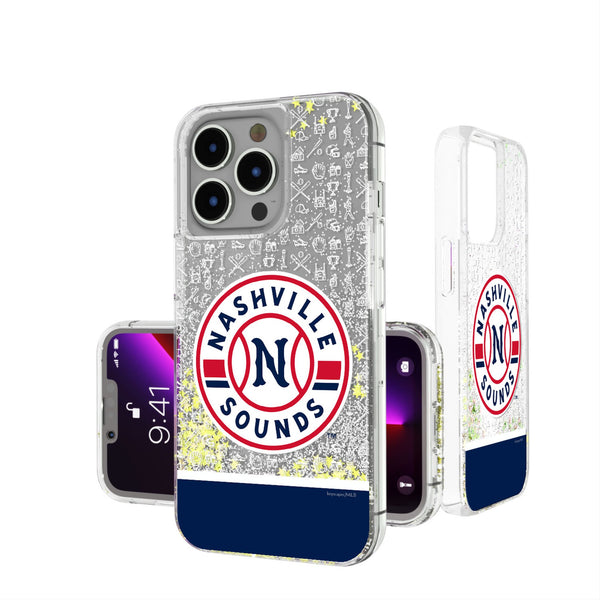 Nashville Sounds Memories Print iPhone Glitter Phone Case