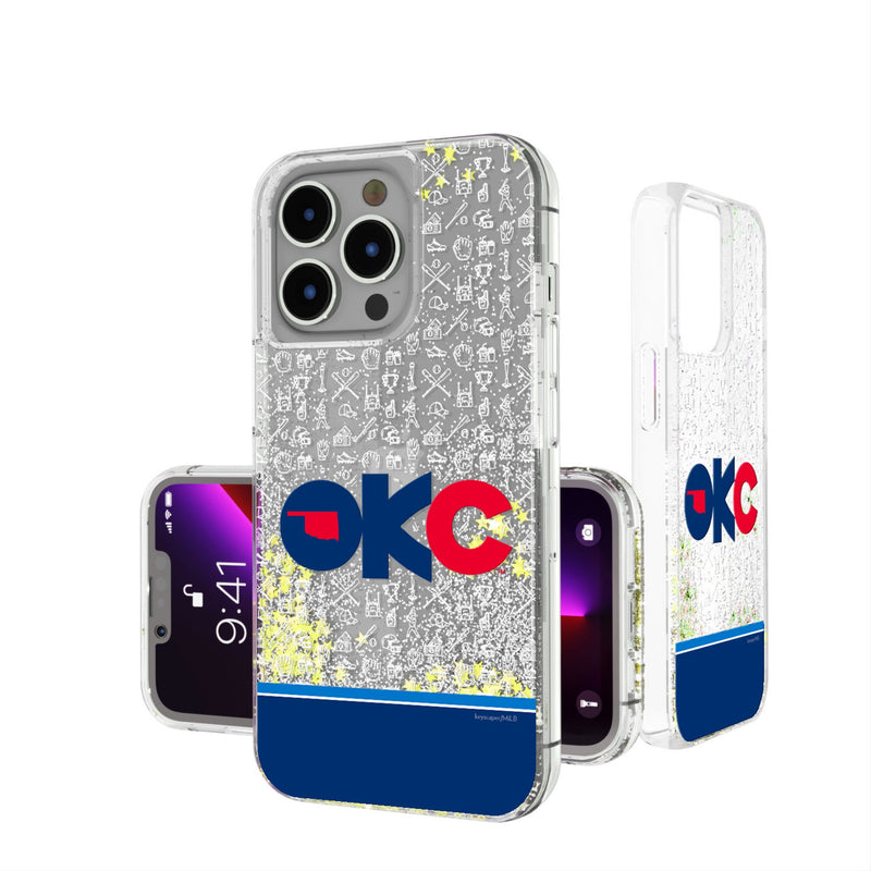 Oklahoma City Baseball Club Memories Print iPhone Glitter Phone Case