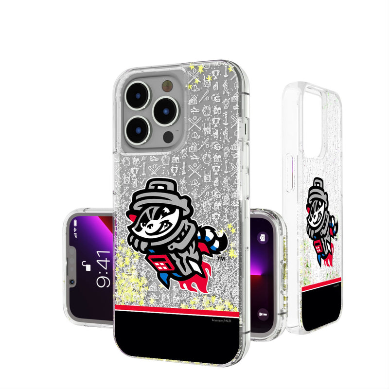 Rocket City Trash Pandas Memories Print iPhone Glitter Phone Case