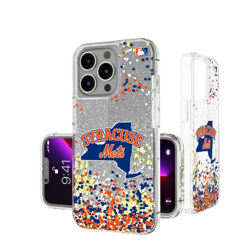 Syracuse Mets Confetti iPhone Glitter Phone Case