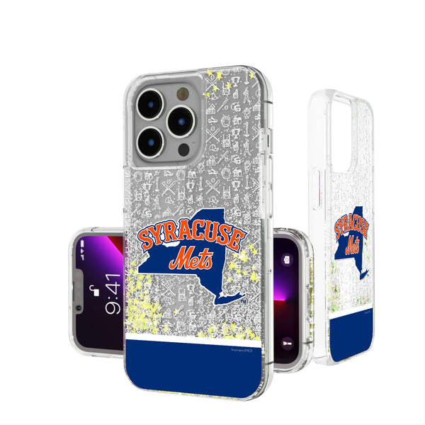 Syracuse Mets Memories Print iPhone Glitter Phone Case