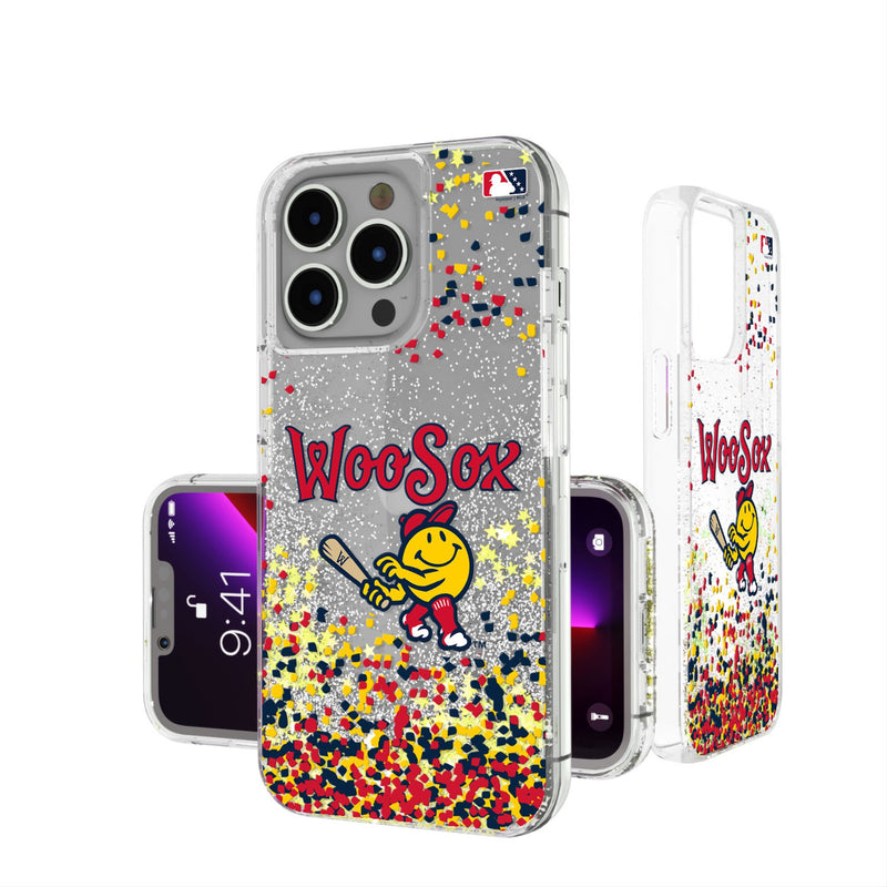 Worcester Red Sox Confetti iPhone Glitter Phone Case