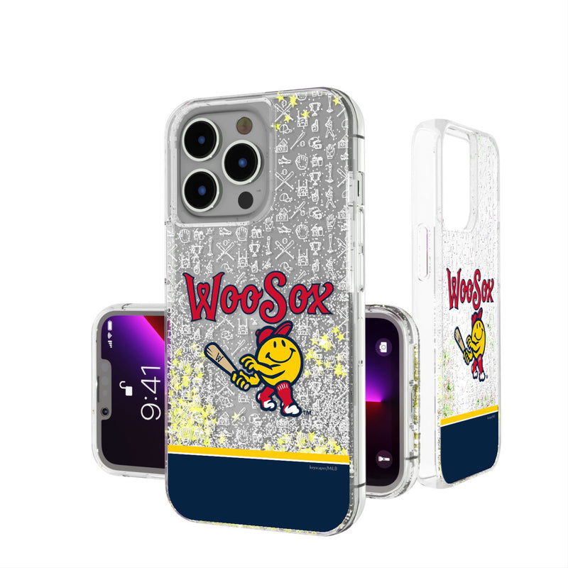 Worcester Red Sox Memories Print iPhone Glitter Phone Case