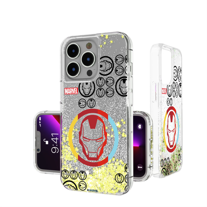 Marvel Avengers Iron Man Sigil iPhone Glitter Phone Case