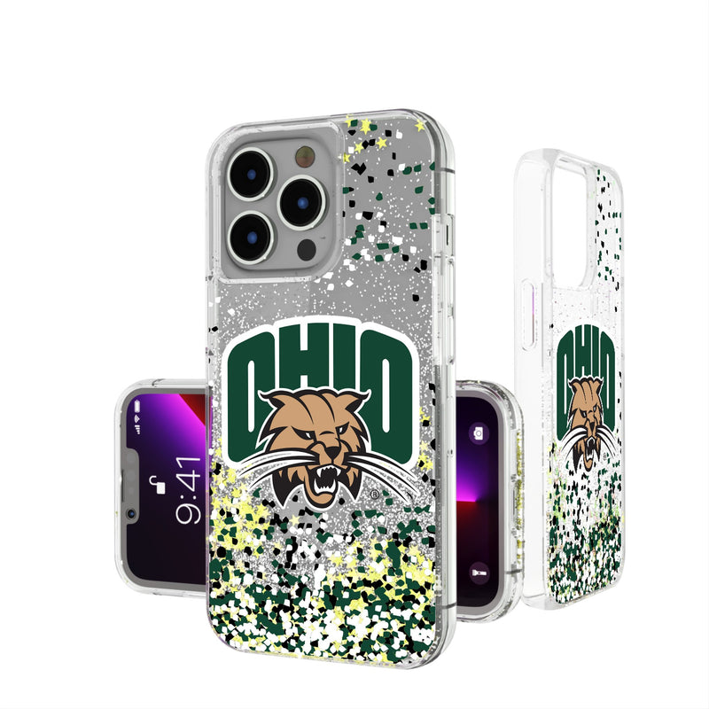 Ohio University Bobcats Confetti iPhone Glitter Phone Case