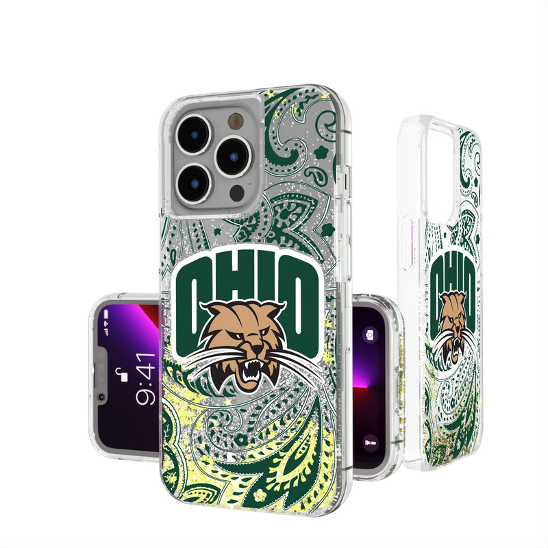 Ohio University Bobcats Paisley iPhone Glitter Phone Case