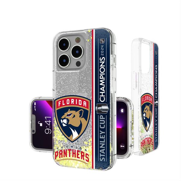 Florida Panthers 2024 Stanley Cup iPhone Glitter Phone Case