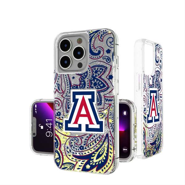 University of Arizona Wildcats Paisley iPhone Glitter Phone Case