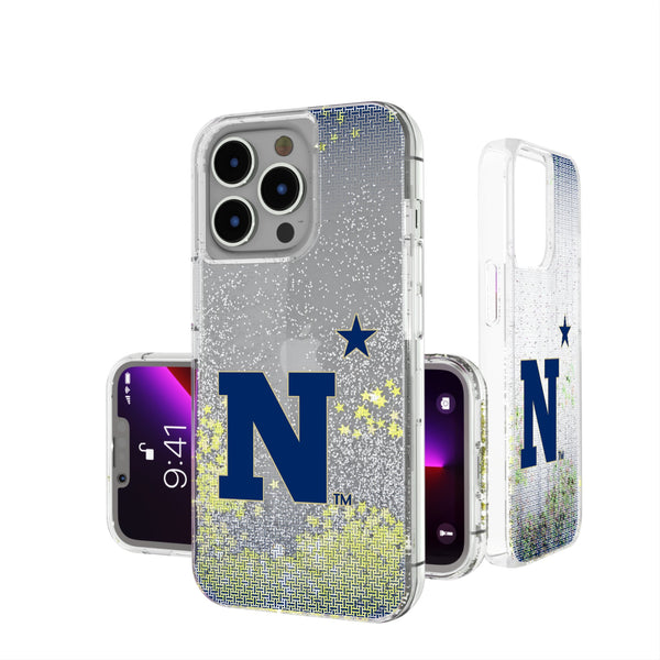 United State Naval Academy Midshipmen Linen iPhone Glitter Phone Case