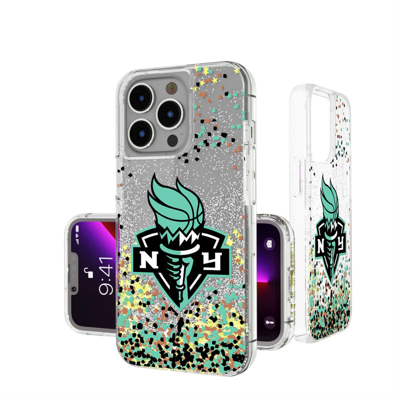 New York Liberty Confetti iPhone Glitter Phone Case