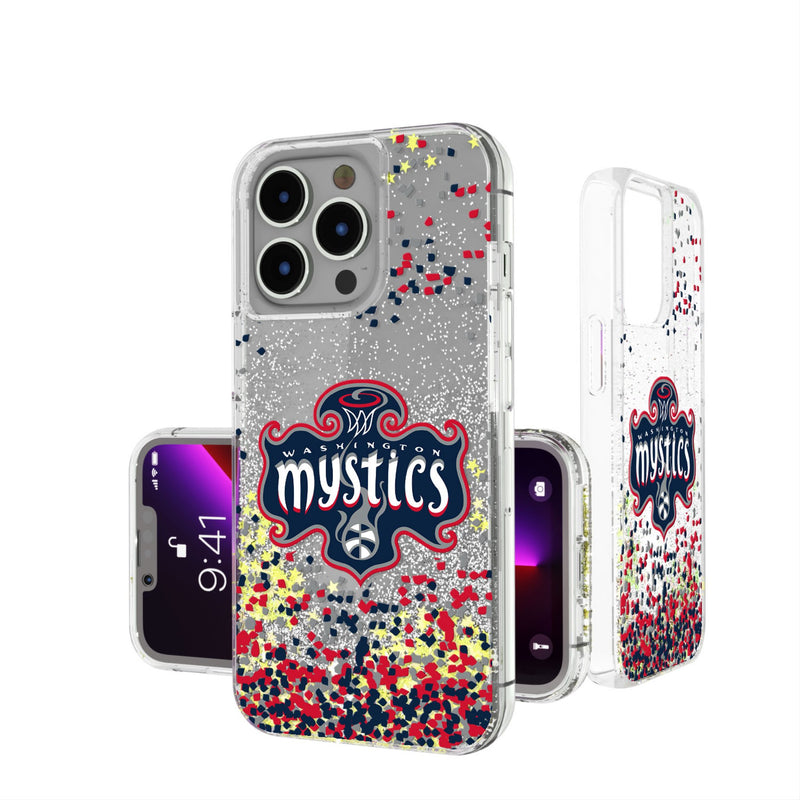 Washington Mystics Confetti iPhone Glitter Phone Case