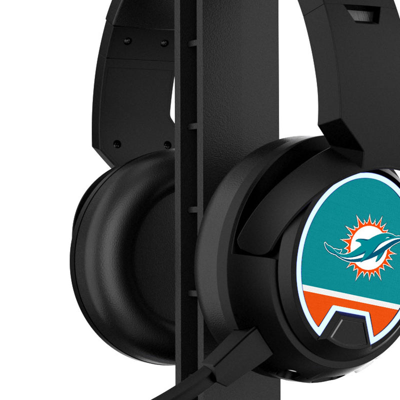 Miami Dolphins Stripe Gaming Headphones